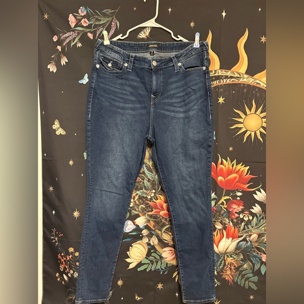 True Religion Jennie Curvy Mid Rise Super Skinny Jeans